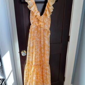 Abercrombie & Fitch Yellow Floral Maxi Dress